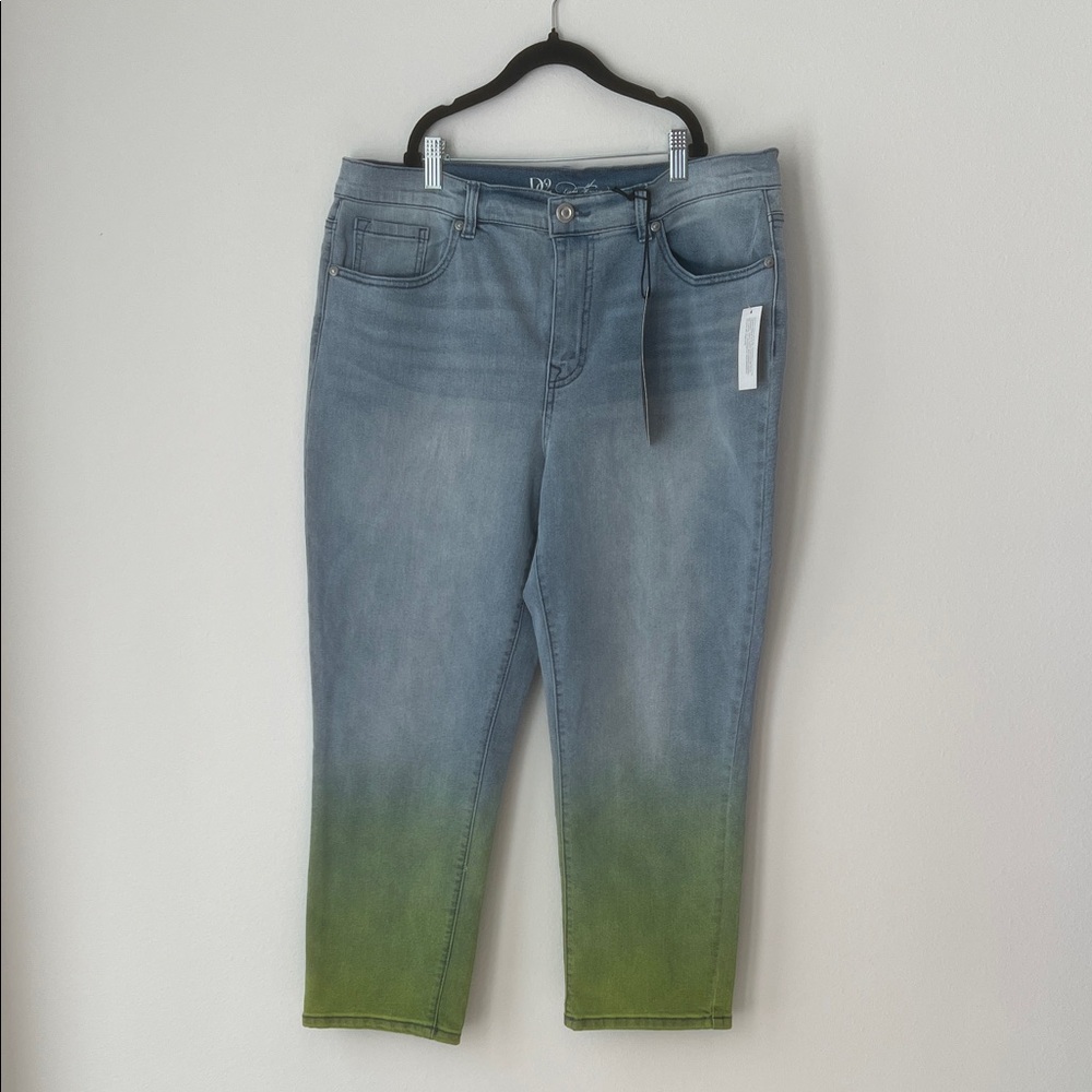 D&G Blue to Green Ombre Women's Cropped Jeans